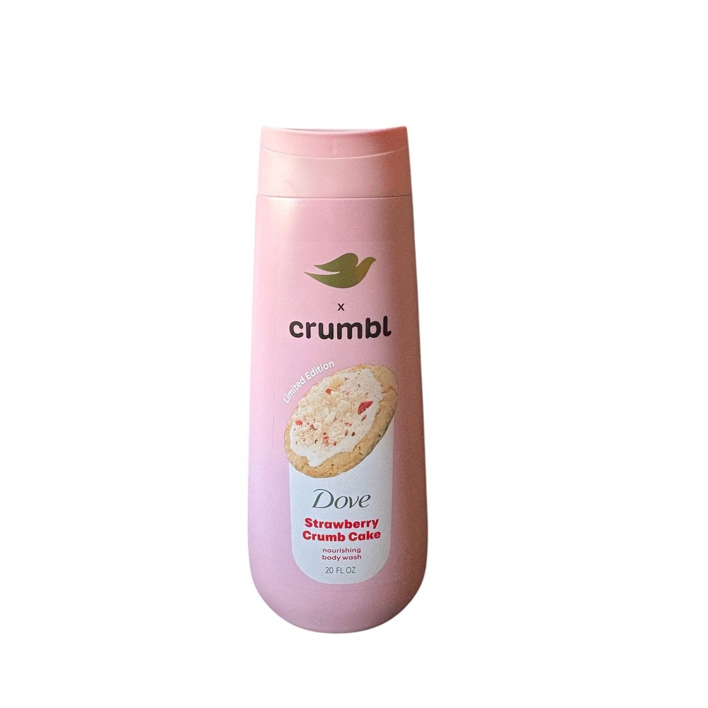 Dove x‎ Crumbl Strawberry Crumb Cake Body Wash 20oz Limited Edition New